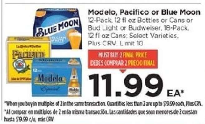 Modelo, Pacifico or Blue Moon