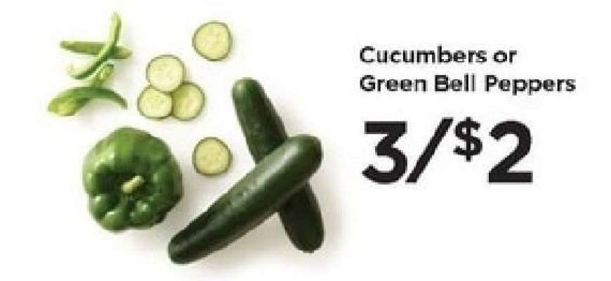 Cucumbers or Green Bell Peppers
