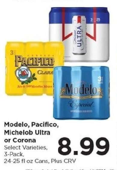 Modelo, Pacifico, Michelob Ultra or Corona