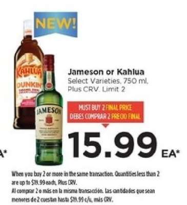 Jameson or Kahlua