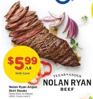 Nolan Ryan Angus Skirt Steaks