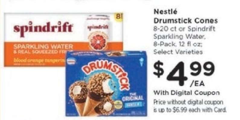 Nestlé Drumstick Cones or Spindrift Sparkling Water