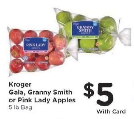 Kroger Gala, Granny Smith or Pink Lady Apples