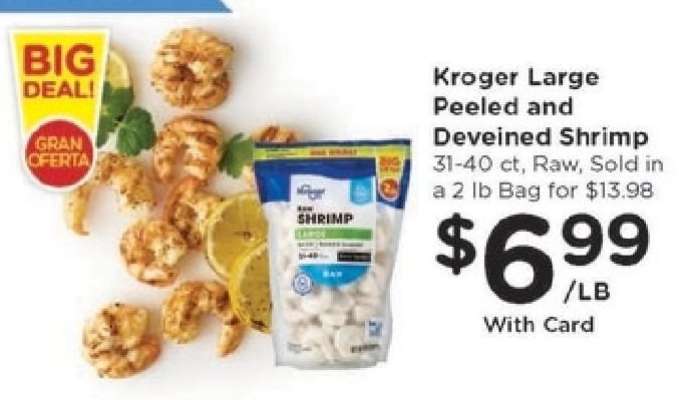 Kroger Large Peeled and Deveined Shrimp