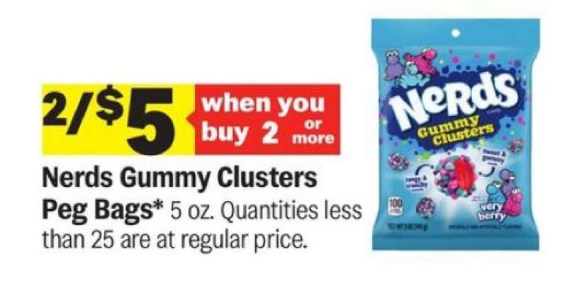 Nerds Gummy Clusters Peg Bags