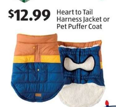 Heart to Tail Harness Jacket or Pet Puffer Coat