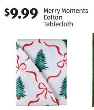 Merry Moments Cotton Tablecloth