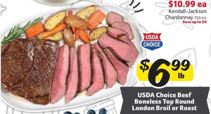 USDA Choice Beef Boneless Top Round London Broil or Roast