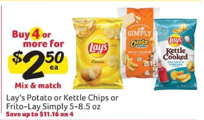 Lay's Potato or Kettle Chips or Frito-Lay Simply