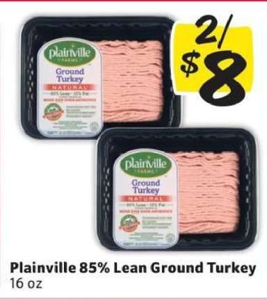 Plainville 85% Lean Ground Turkey