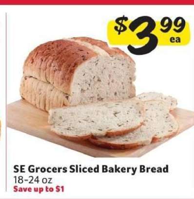 SE Grocers Sliced Bakery Bread