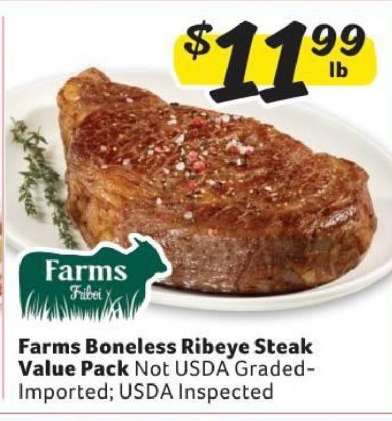 Farms Boneless Ribeye Steak Value Pack