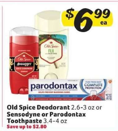 Old Spice Deodorant or Sensodyne or Parodontax Toothpaste