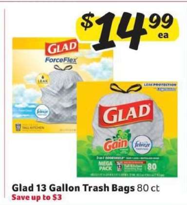 Glad 13 Gallon Trash Bags