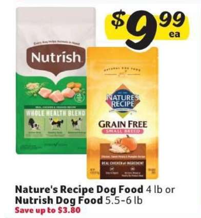 Nature's Recipe Dog Food or Nutrish Dog Food