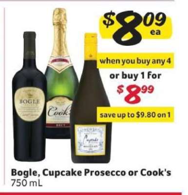 Bogle, Cupcake Prosecco or Cook's