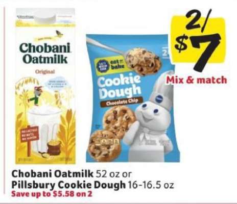 Chobani Oatmilk or Pillsbury Cookie Dough
