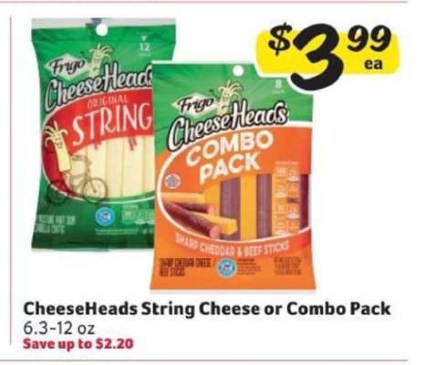 CheeseHeads String Cheese or Combo Pack