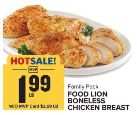 Food Lion Boneless Chicken Breast