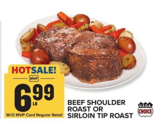 Beef Shoulder Roast or Sirloin Tip Roast