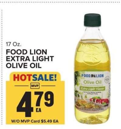 FOOD LION EXTRA LIGHT OLIVE OIL