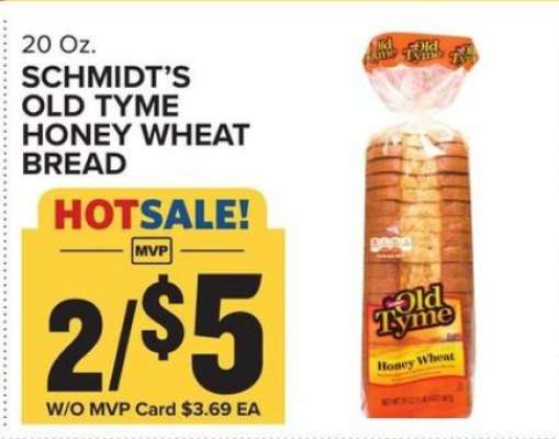 SCHMIDT’S OLD TYME HONEY WHEAT BREAD