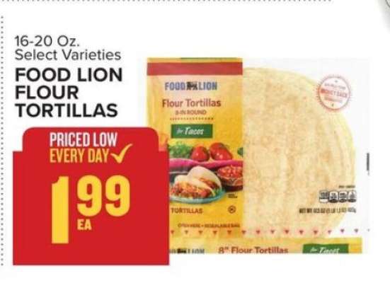 Food Lion Flour Tortillas