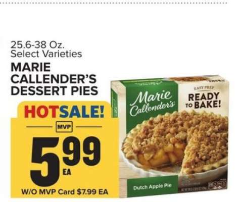 MARIE CALLENDER'S DESSERT PIES