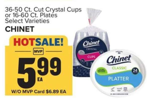 CHINET Crystal Cups or Plates