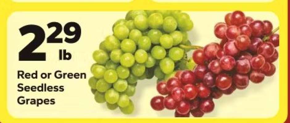 Red or Green Seedless Grapes