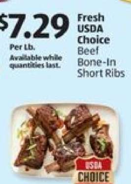 Fresh USDA Choice Beef Bone-In Short Ribs