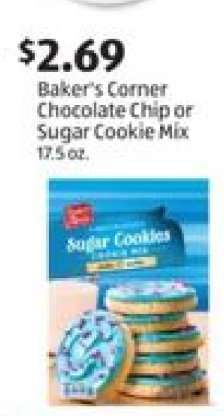Baker's Corner Chocolate Chip or Sugar Cookie Mix