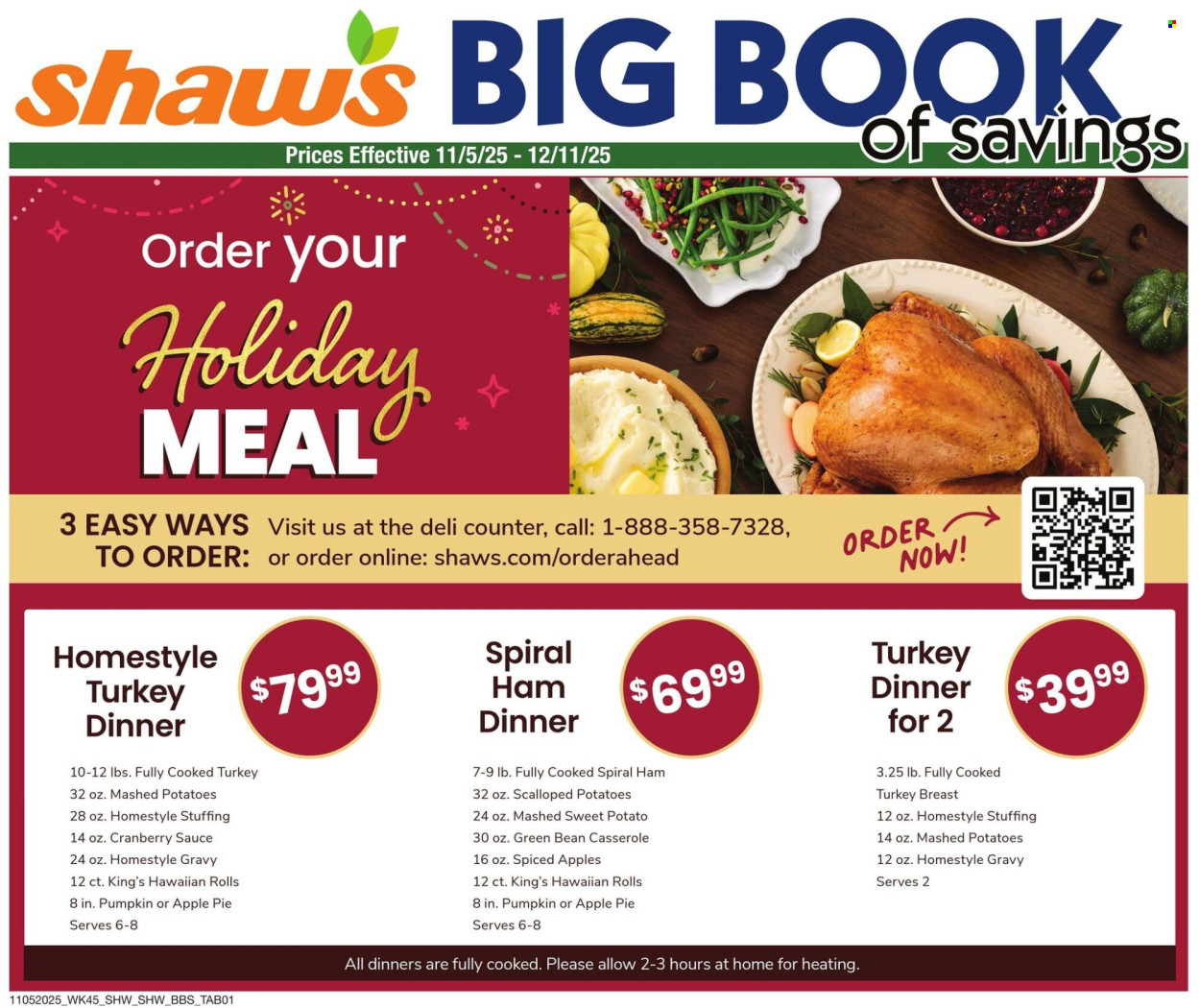 Shaw’s ad - 11/05/2025 - 12/11/2025. Page 1