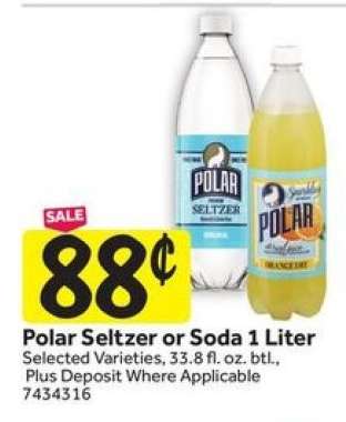 Polar Seltzer or Soda 1 Liter
