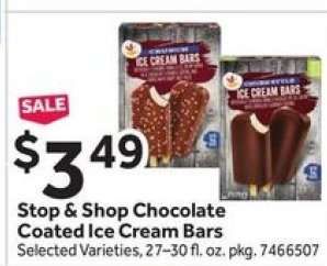 Stop & Shop Chocolate Coated Ice Cream Bars