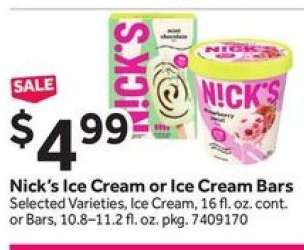 Nick's Ice Cream or Ice Cream Bars