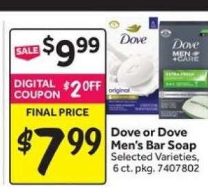 Dove or Dove Men's Bar Soap