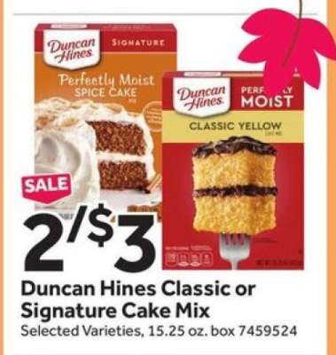Duncan Hines Classic or Signature Cake Mix