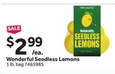Wonderful Seedless Lemons