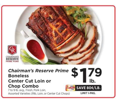 Chairman's Reserve Prime Boneless Center Cut Loin or Chop Combo
