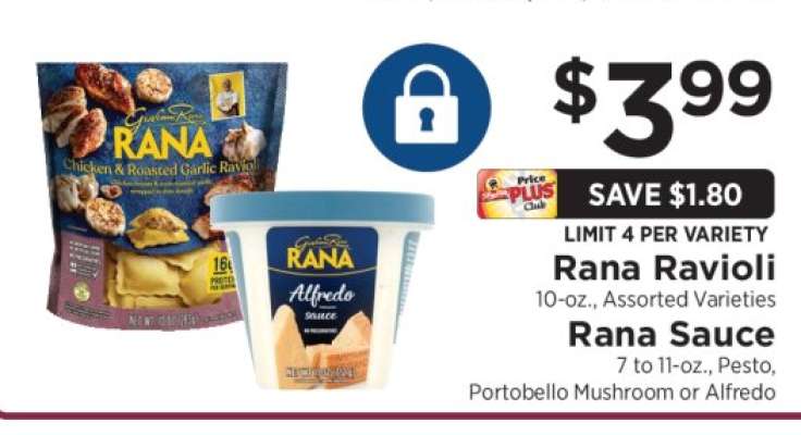 Rana Ravioli / Rana Sauce