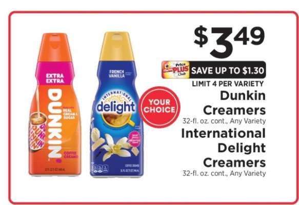 Dunkin Creamers / International Delight Creamers
