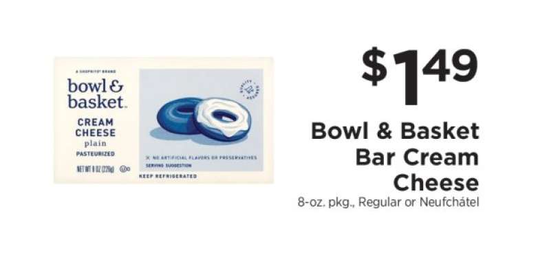 Bowl & Basket Bar Cream Cheese