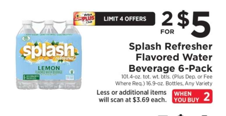 Splash Refresher Flavored Water Beverage 6-Pack