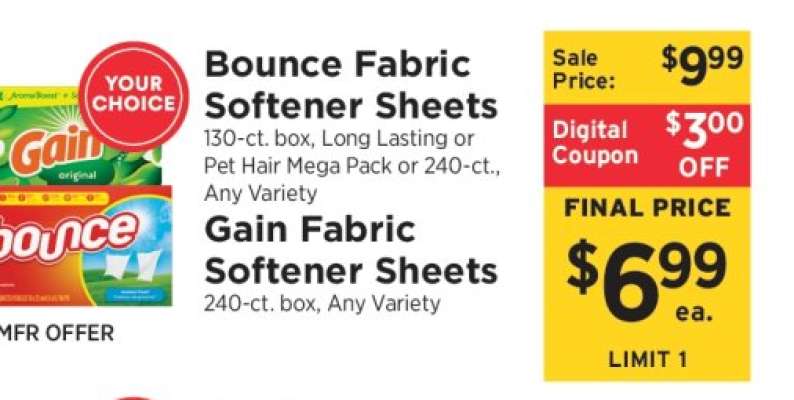 Bounce & Gain Fabric Softener Sheets