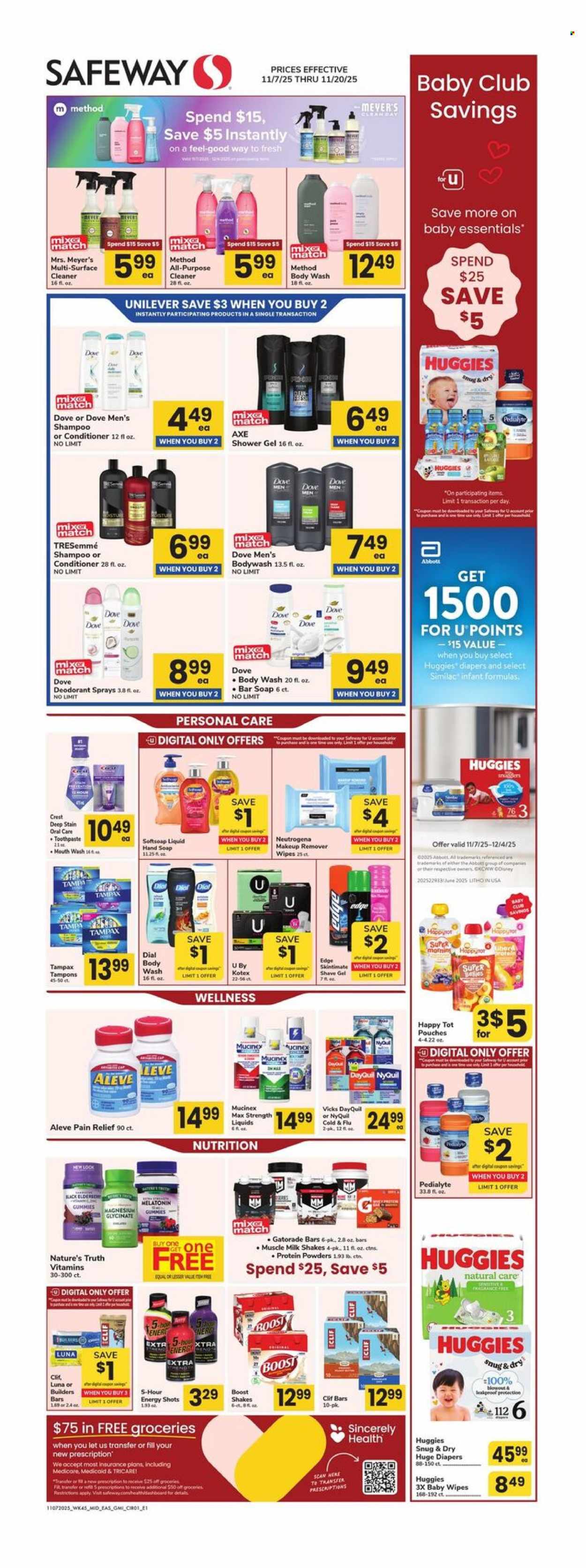 Safeway ad - 11/07/2025 - 11/20/2025. Page 1