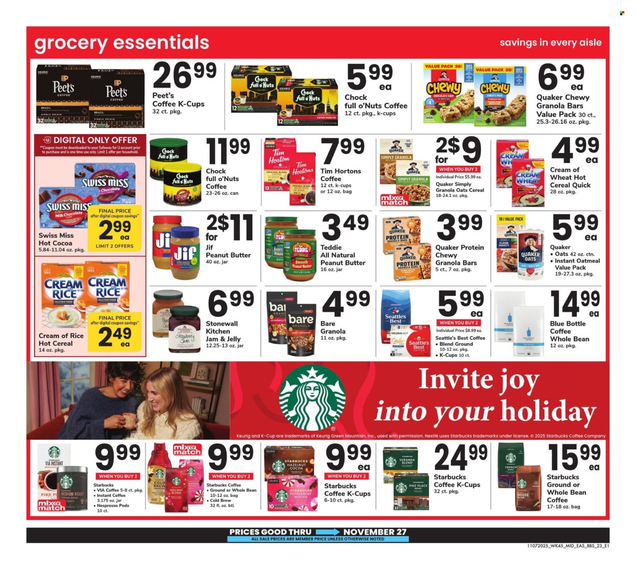 Safeway ad - 11/07/2025 - 11/27/2025. Page 23