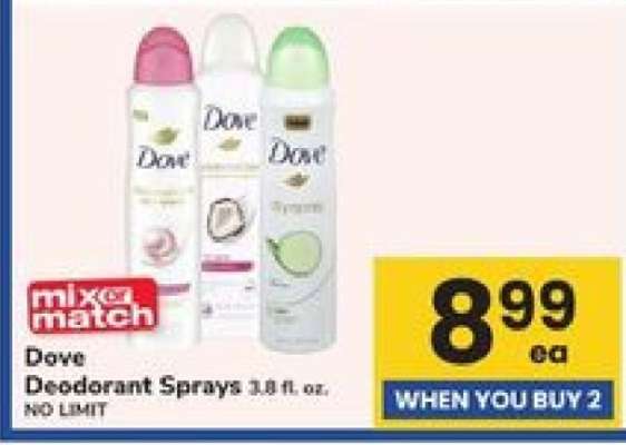 Dove Deodorant Sprays