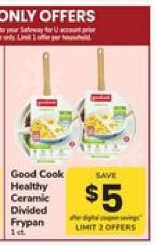Good Cook Healthy Ceramic Divided Frypan