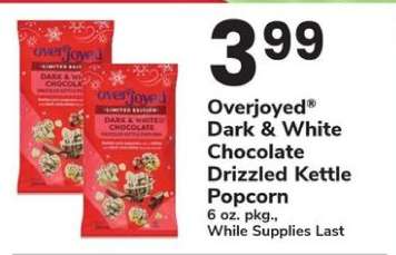 Overjoyed Dark & White Chocolate Drizzled Kettle Popcorn